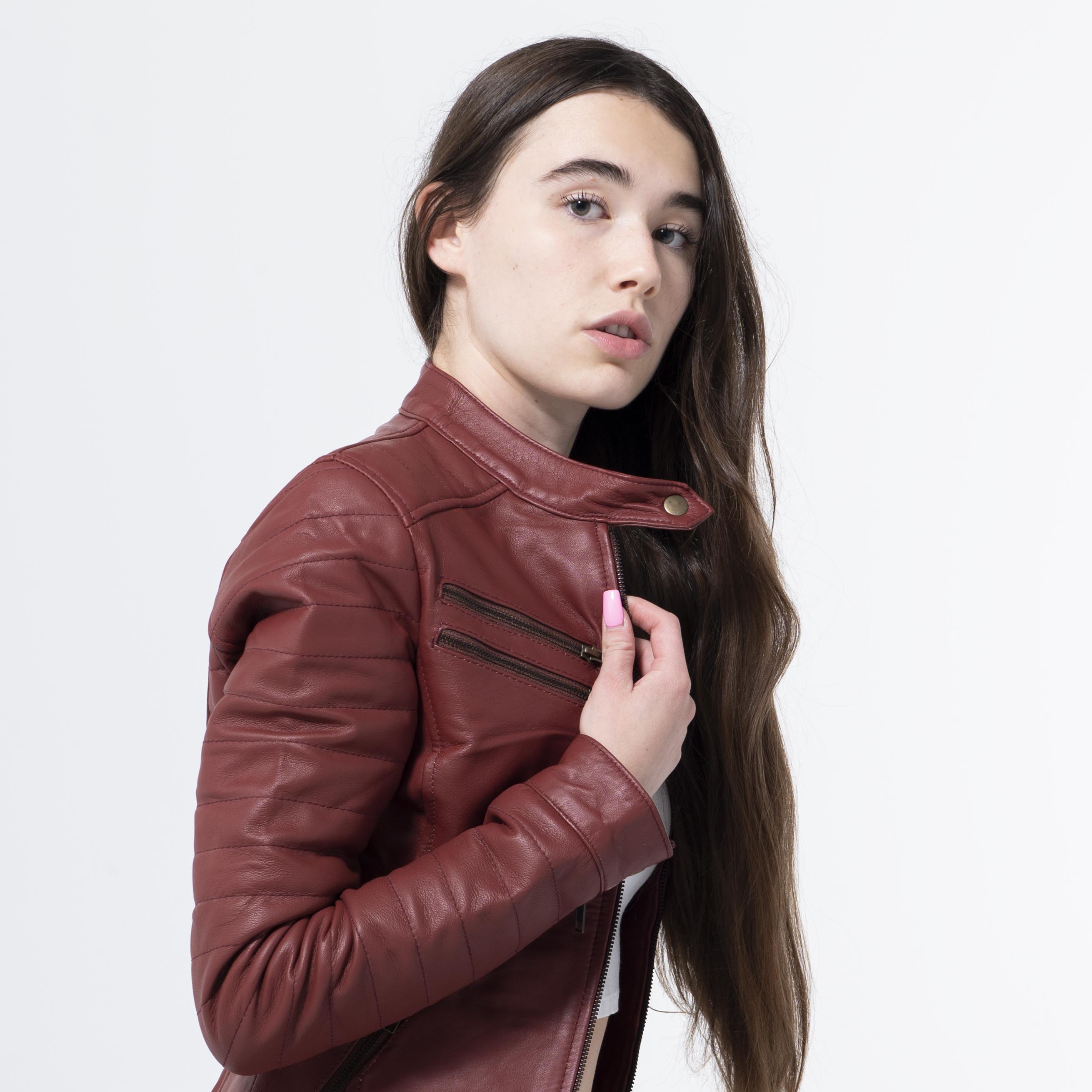 Lambskin Maroon Jacket