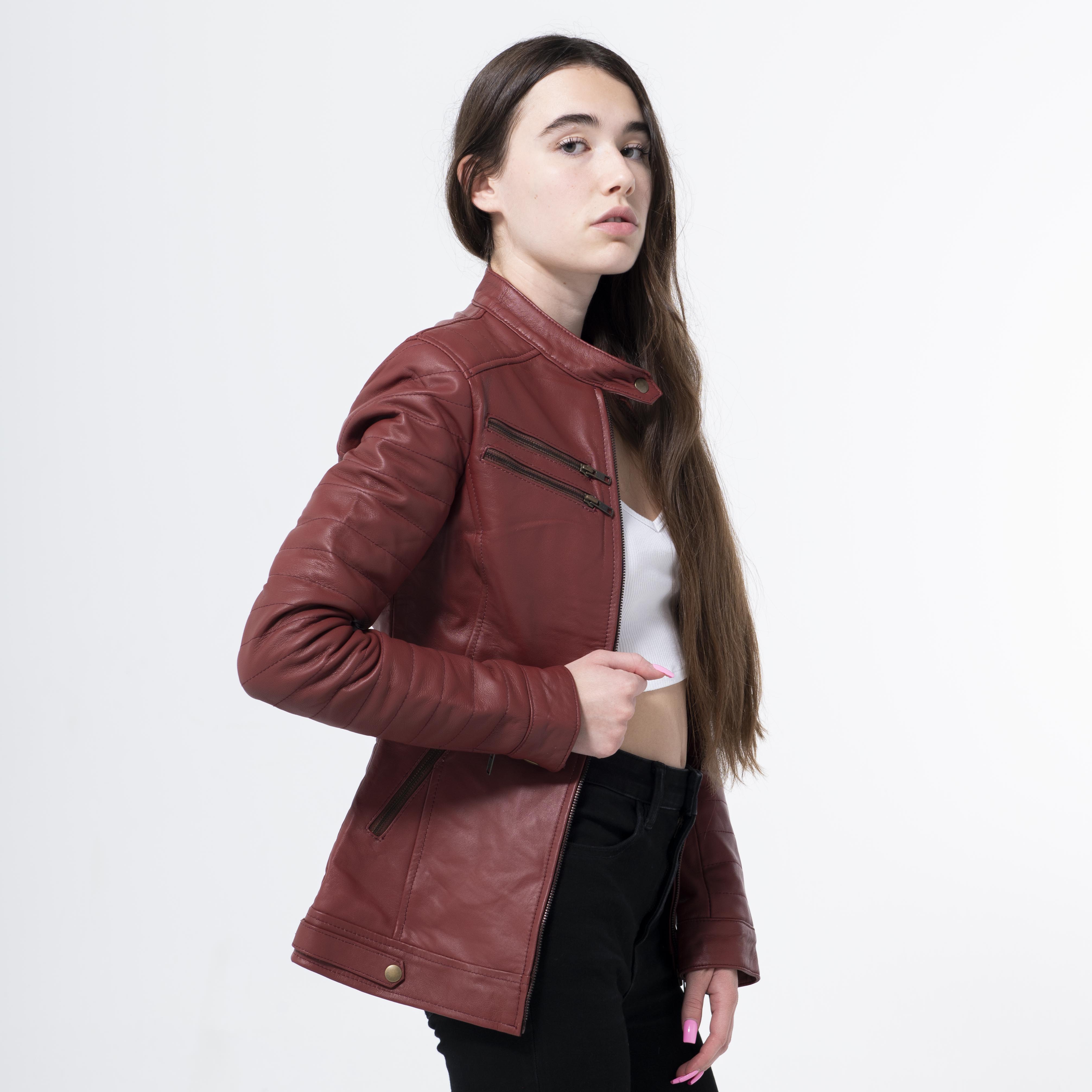 Lambskin Maroon Jacket