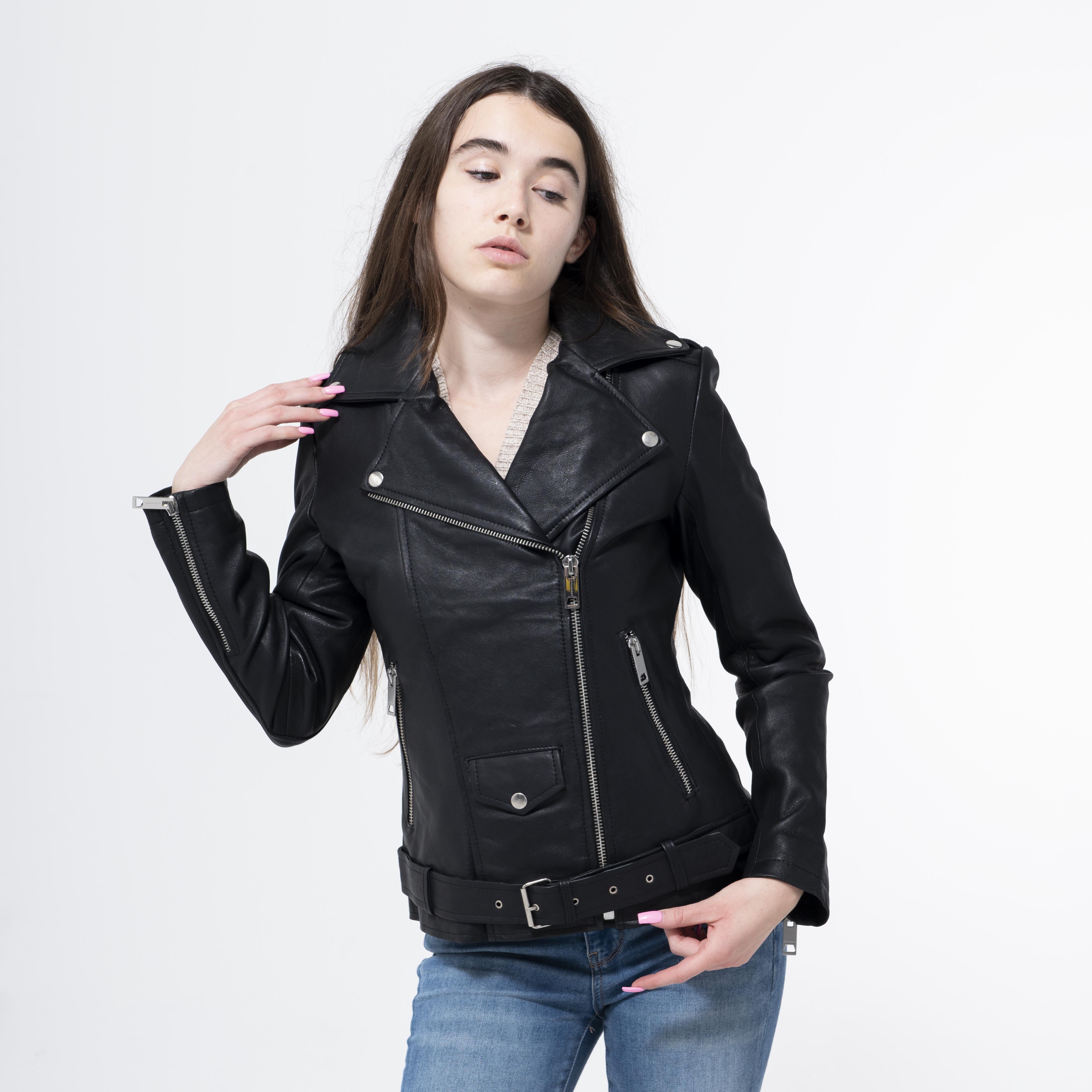 Biker Jacket With Belt