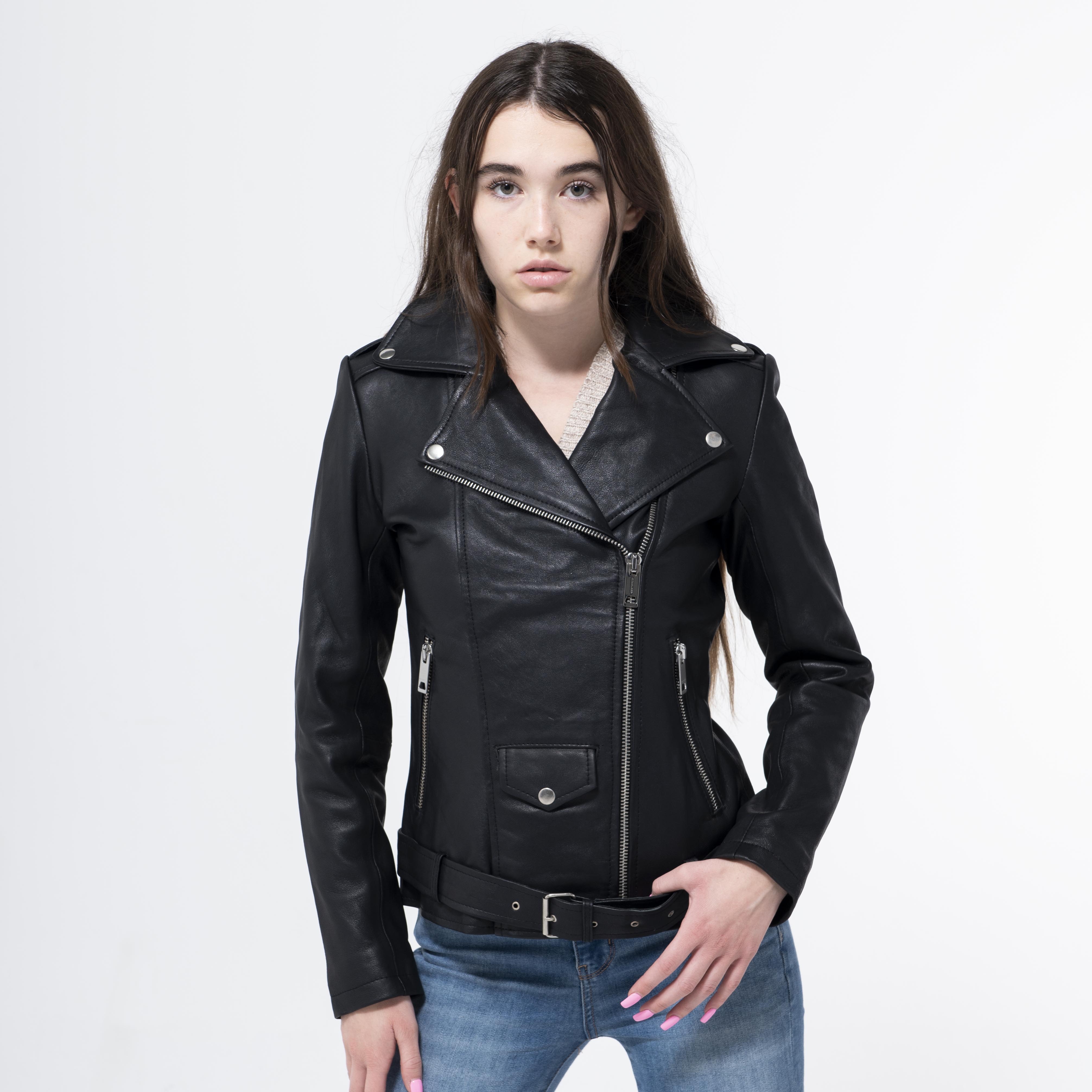 Biker Jacket With Belt