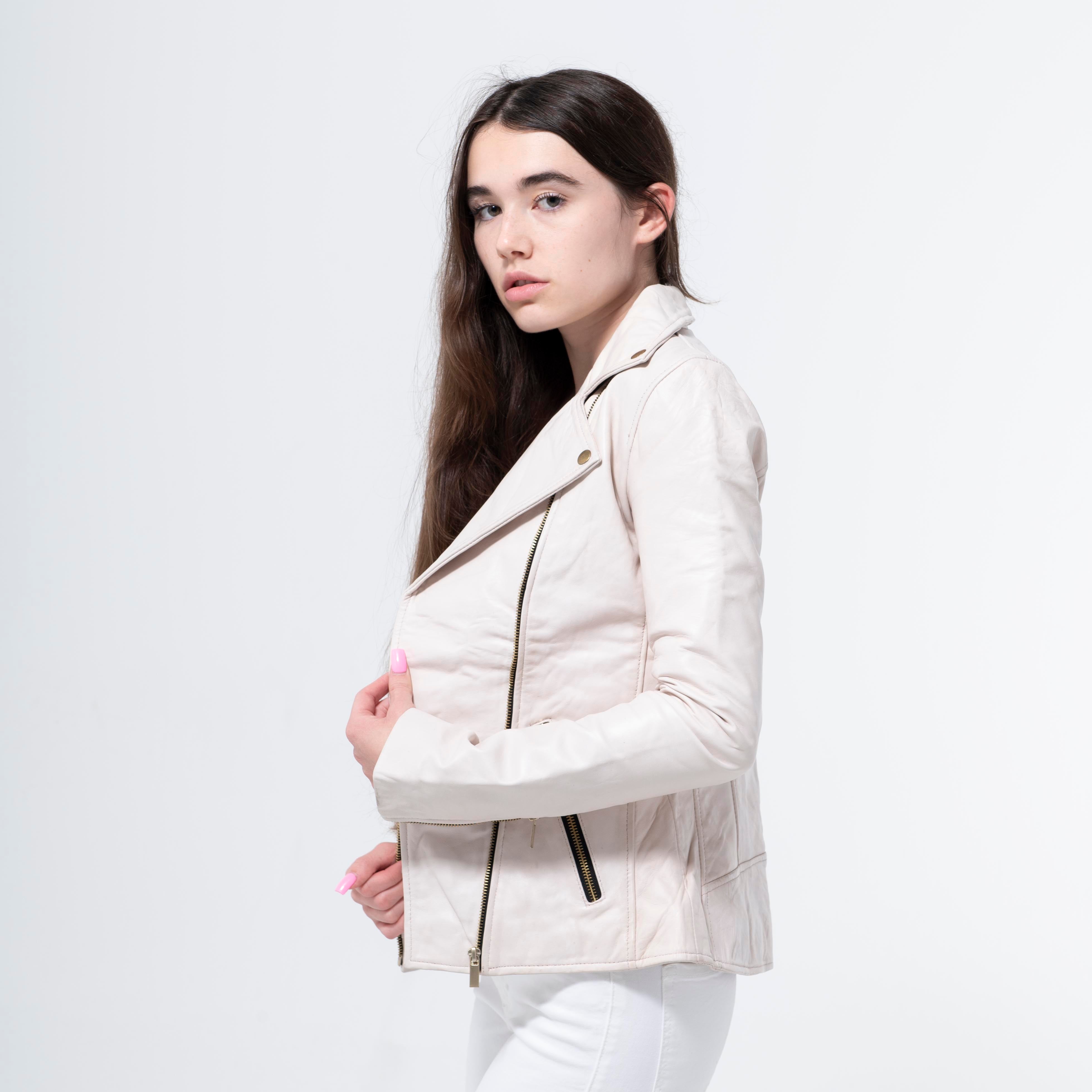 White Leather Jacket 