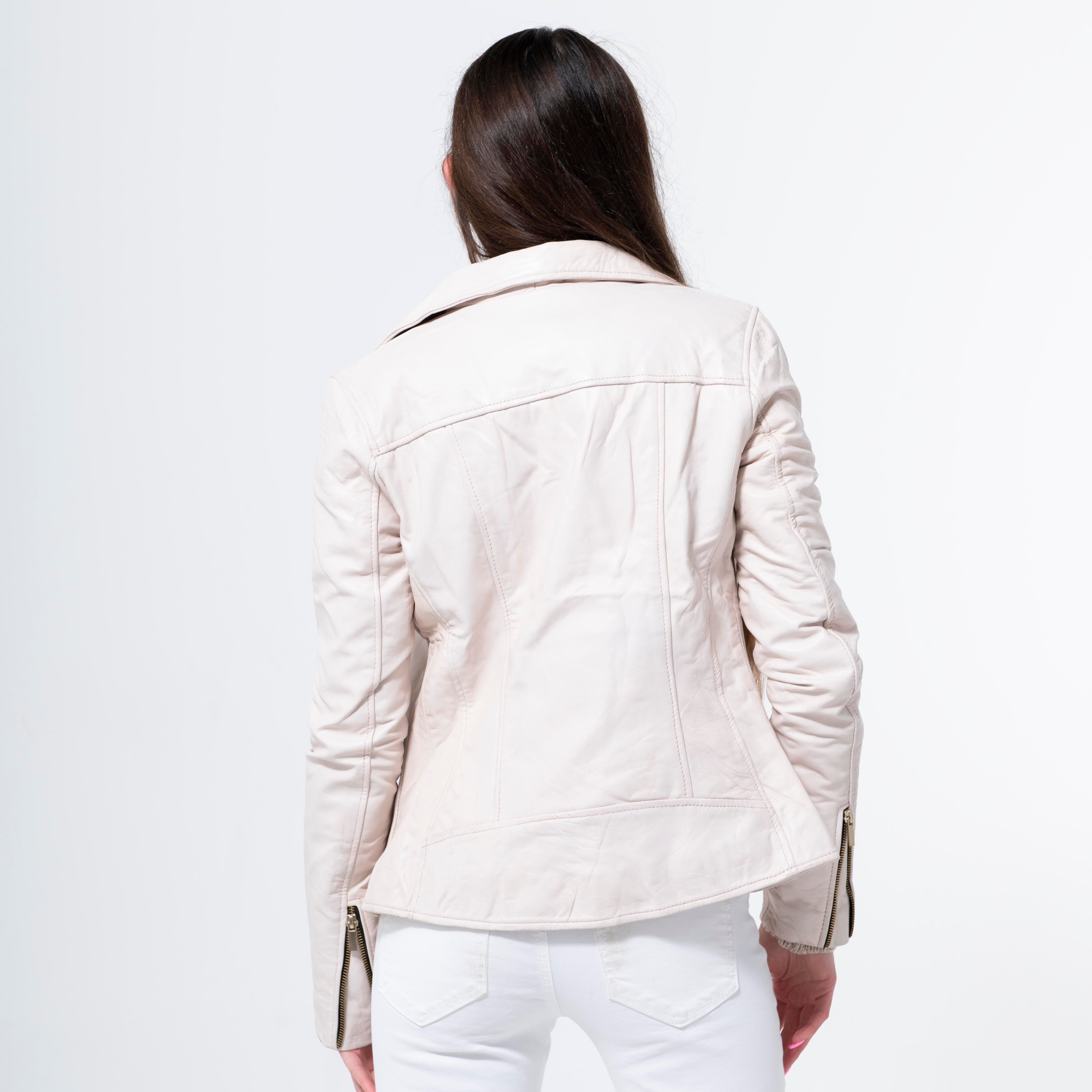 White Leather Jacket 